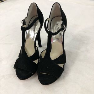 Michael Kors ST14H Black Suede Heels